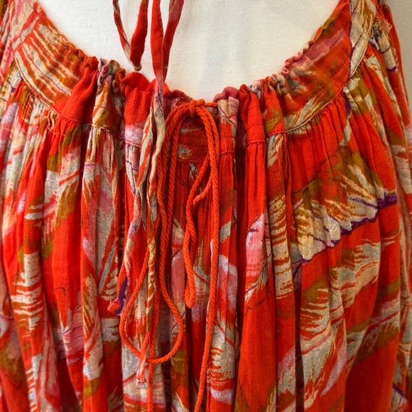 Free People Bohemian Leaf Print Dress – Size XS 🍃✨ - Picture 13 of 14